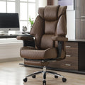 Big and Tall Office Chair with Footrest - PU Leather High Back 400lbs