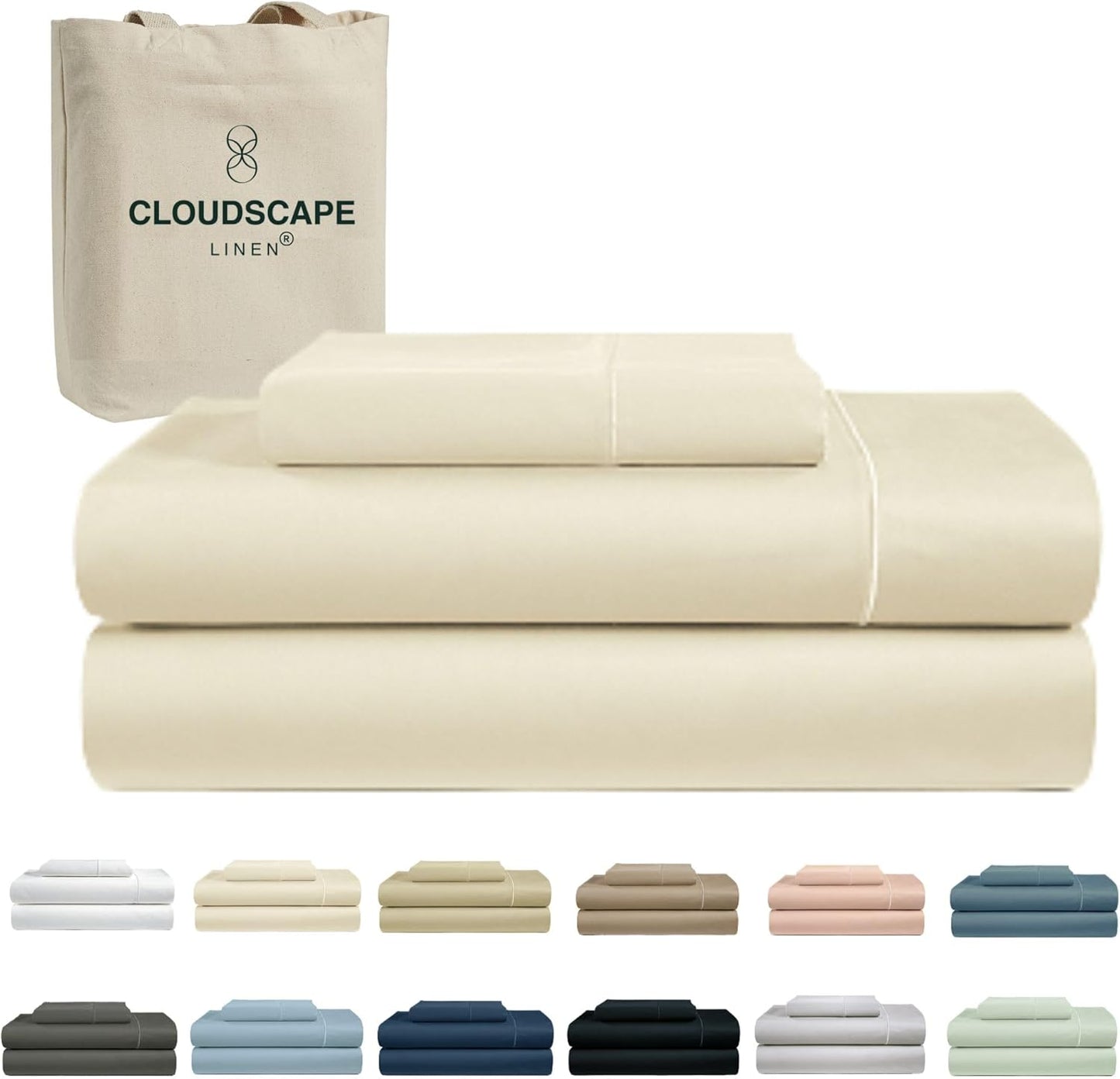 100% Egyptian Cotton Twin Sheets Set for Luxurious Comfort