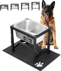2.8 Gallon Elevated Large Dog Water Bowl - Adjustable Raised Stand