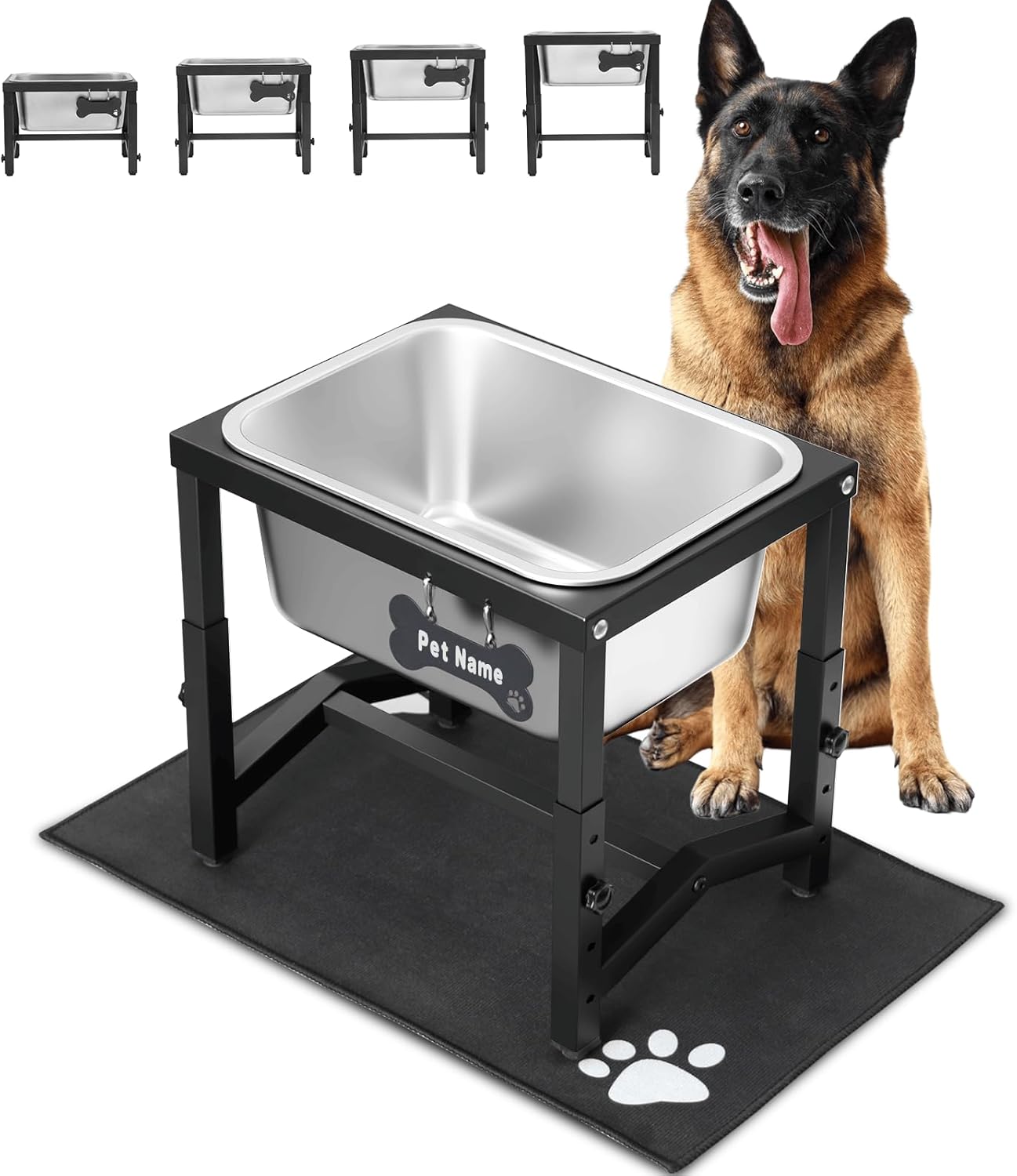 Elevated Large Dog Water Bowl for Healthier Drinking Posture