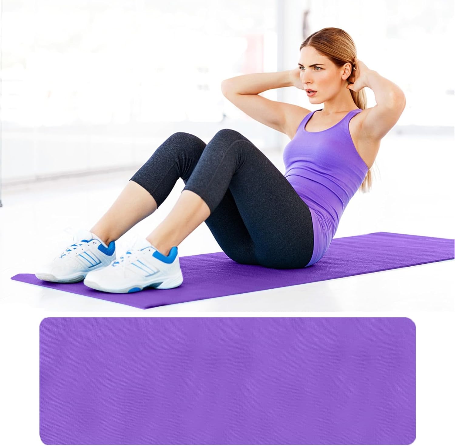 Non-Slip 4mm Yoga Mat for Home Workouts