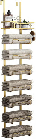 Hanging Towel Racks for Bathroom No Drill - Over The Door 8-Tier