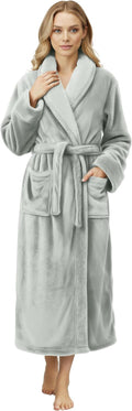 Medium Pack of 1 Womens Plush Fleece Long Bath Robe - Soft Shawl