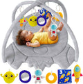 QUOKKA Baby Play Gym XL Rocket-Shaped Play Mat - Plush Tummy Time