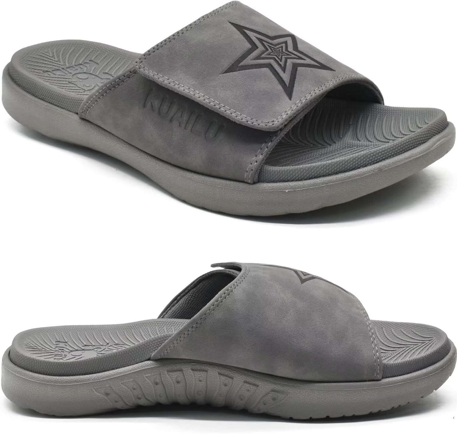 KuaiLu Mens Slides with Arch Support for Summer Comfort