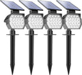 Solar Spot Lights Outdoor 4 Pack - Bright IP67 Uplights for Yard