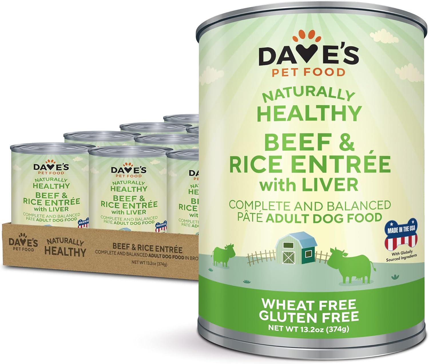 Dave's Pet Food Wet Dog Food - Beef & Rice Canned Topper