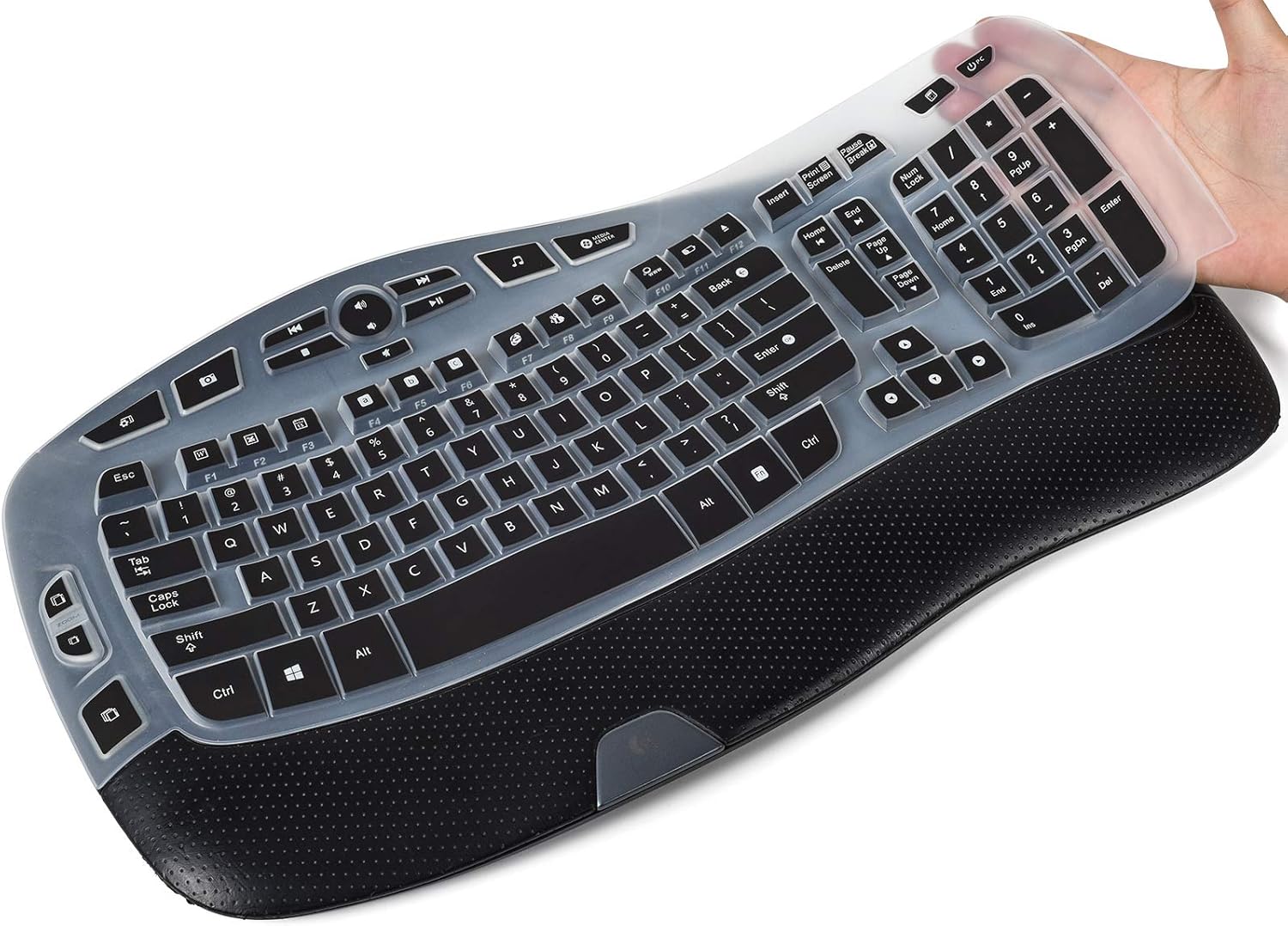 Black Silicone Keyboard Protector for Logitech K350