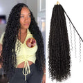 Boho Faux Locs Crochet Hair 30 in 8 Packs - Goddess Curly Ends