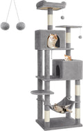 Feandrea Cat Tree 75.2-in Plush Multi-Level Tower - Space-Saving