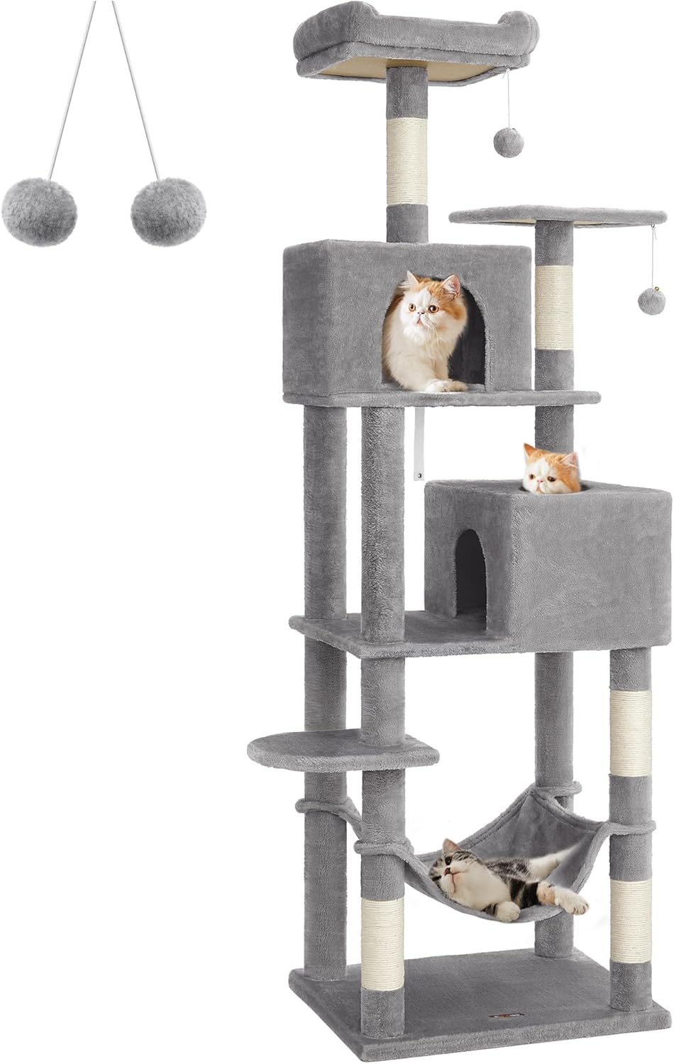 Feandrea Cat Tree 75.2-Inch Multi-Level Cat Tower for Cats