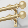 2 Pack Curtain Rods 30 to 56 in Gold 1 in Decorative Rods - Durable