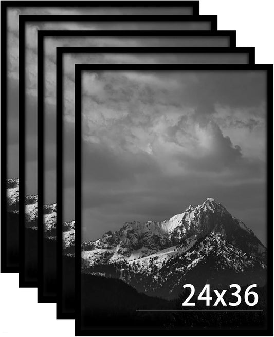 24x36 Poster Frame Black 5 Pack for Stunning Wall Displays