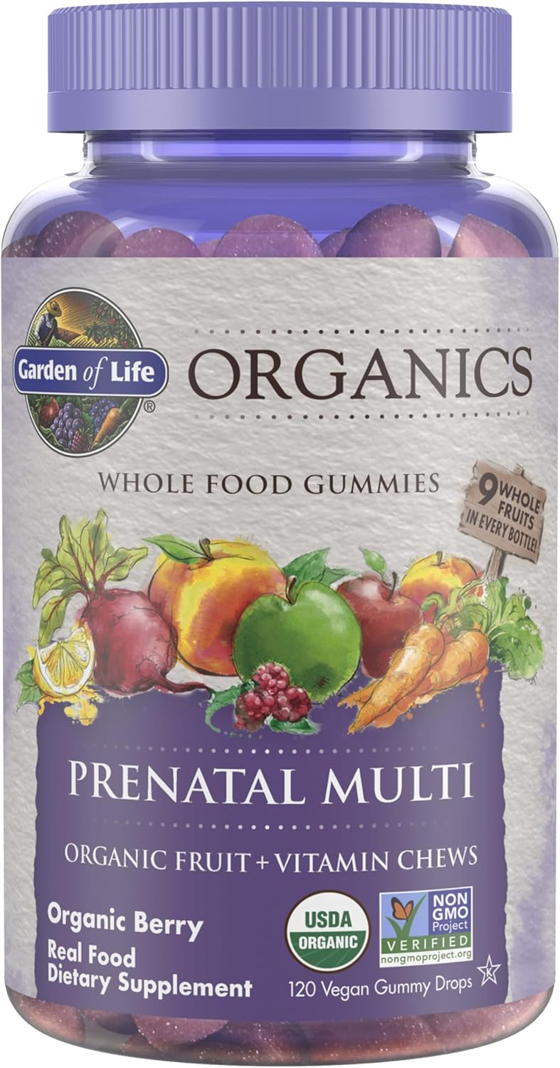 Garden of Life Organics Prenatal Gummies for Healthy Fetal Growth
