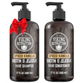 Spiced Vanilla Mens Shampoo and Conditioner Set with Biotin - Natural