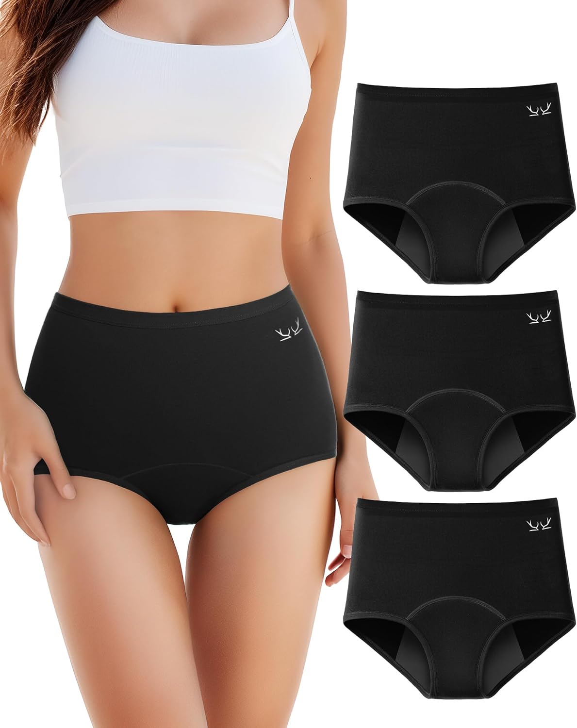 TANSTC Period Underwear for Women Heavy Flow Leakproof Panties