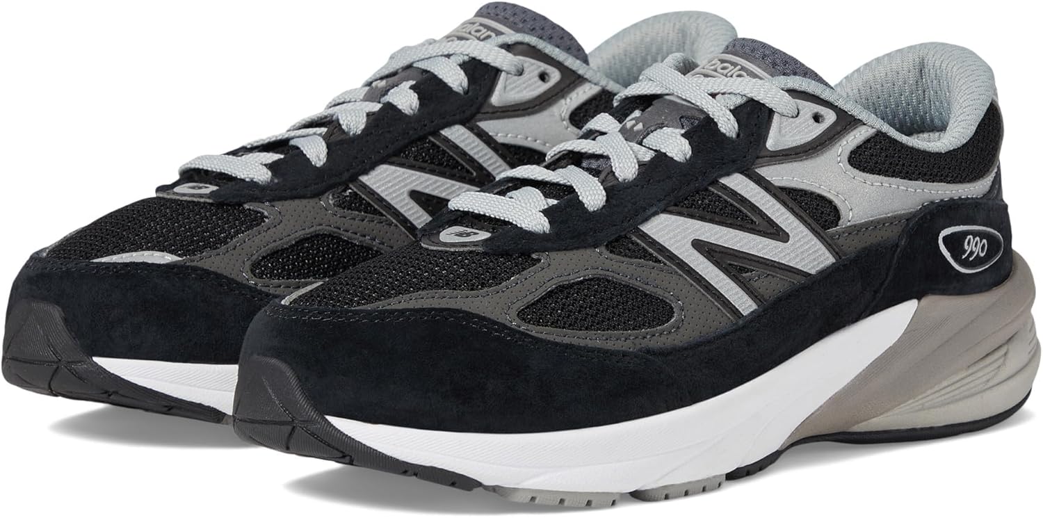 New Balance Kids' 990 V6 Lace-up Sneaker for Active Play