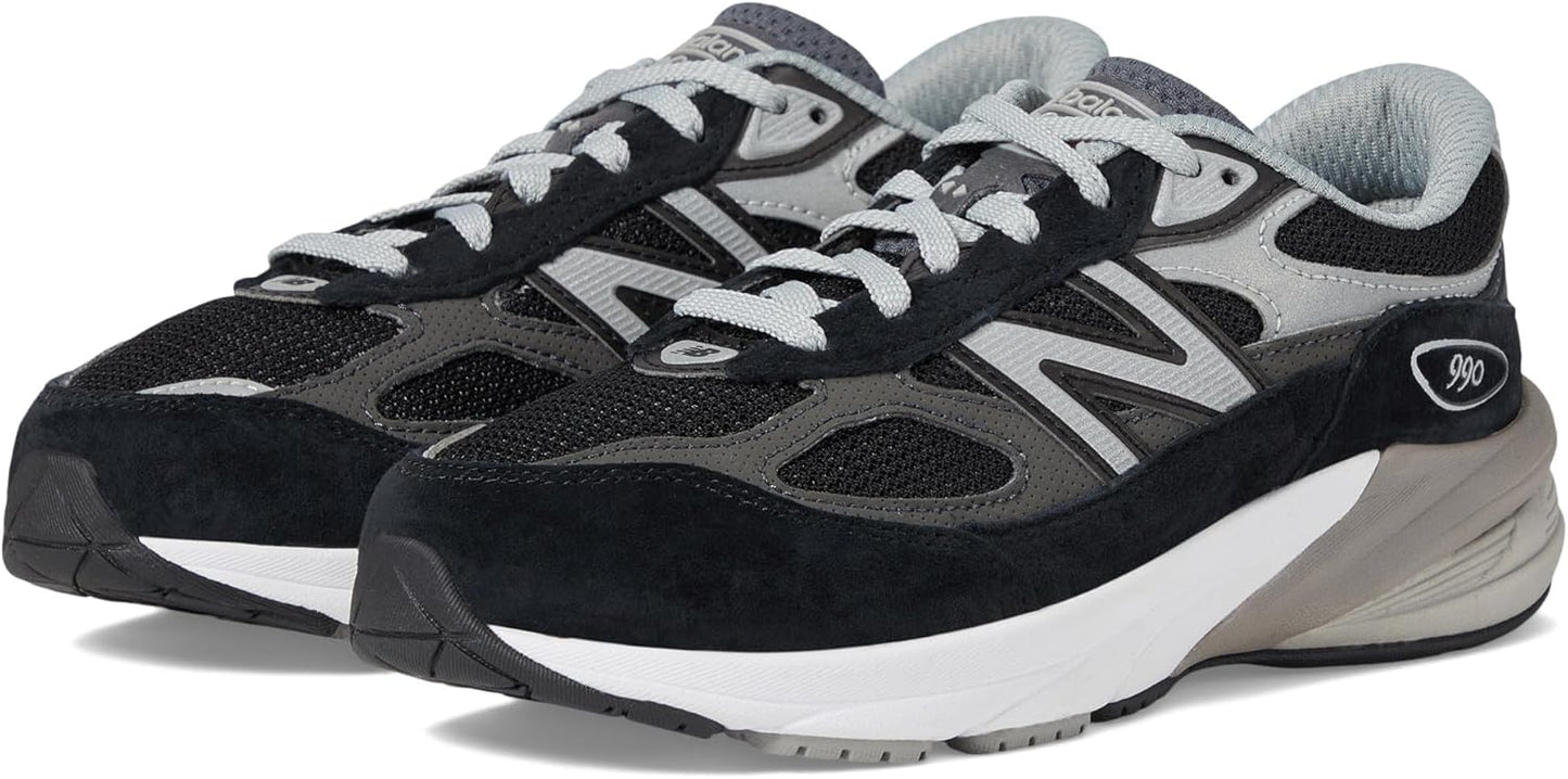 New Balance Kids' 990 V6 Lace-up Sneaker for Active Play