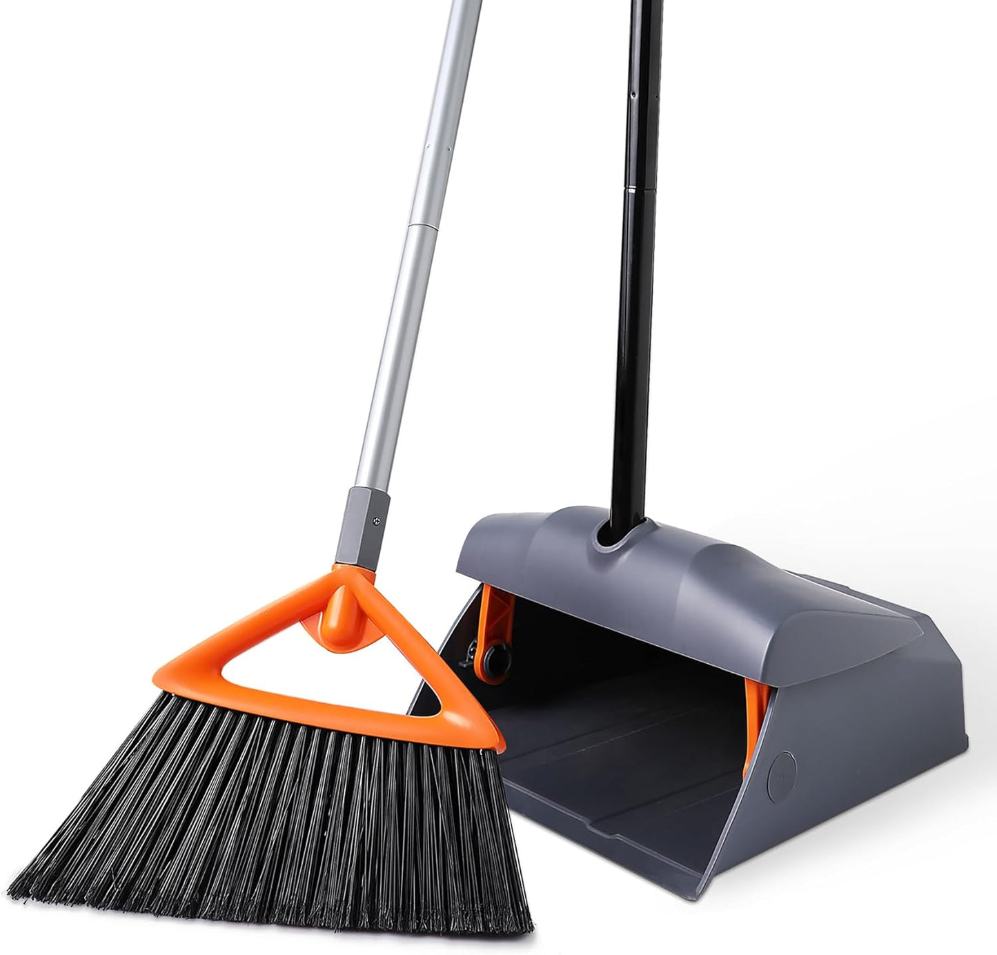 Heavy Duty Broom and Dustpan Combo Set for Indoor and Outdoor