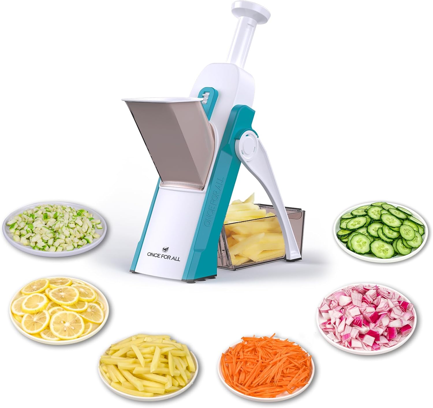 Safe Mandoline Slicer 5 in 1 Vegetable Cutter for Fast Meal Prep