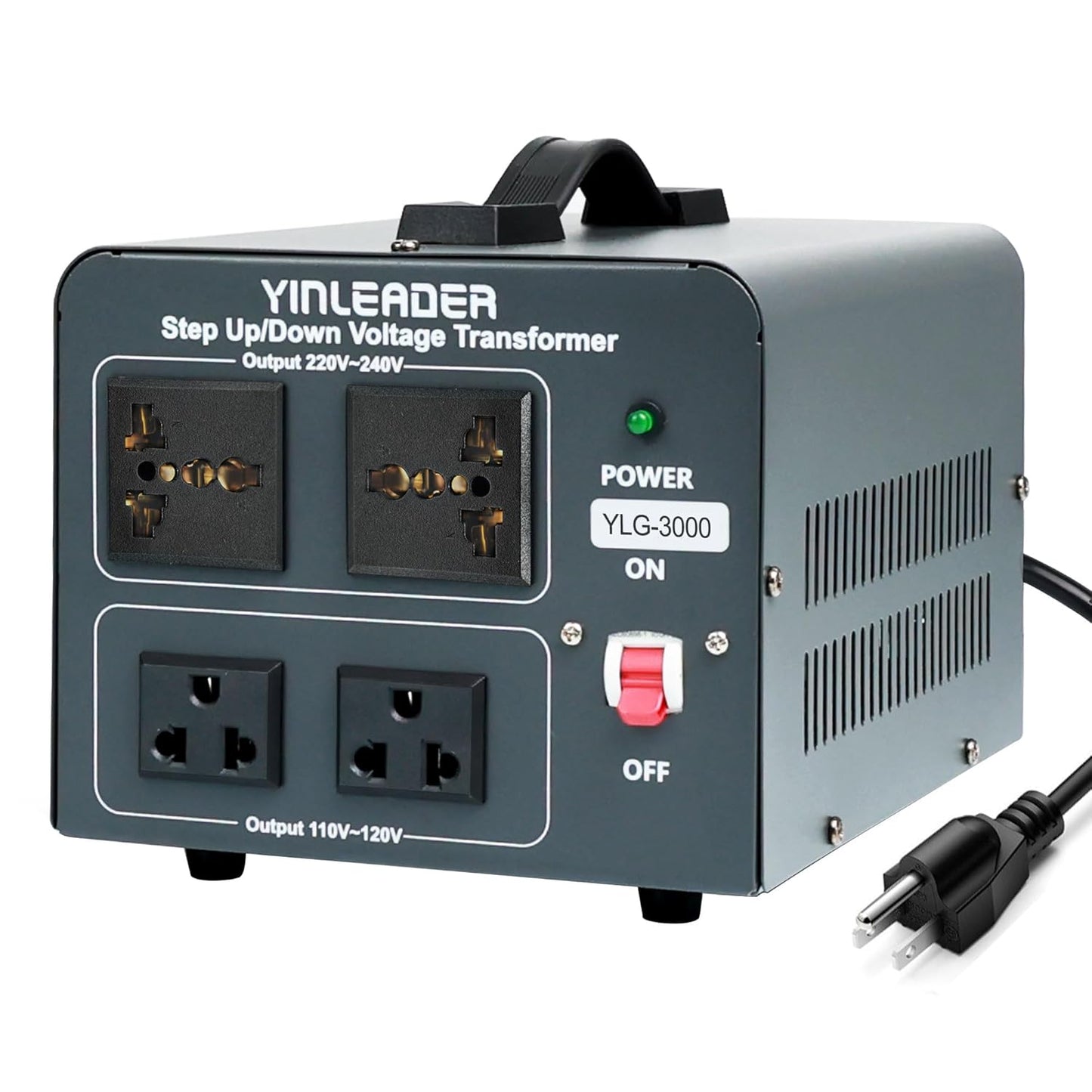 Yinleader 3000W Voltage Converter Transformer for Global Use