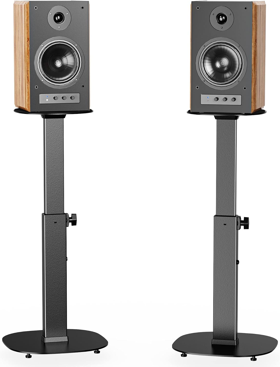 WALI Universal Speaker Stands - Height Adjustable & Cable Management for Enhanced Sound Experience!