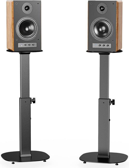 WALI Universal Speaker Stands - Height Adjustable & Cable Management for Enhanced Sound Experience!