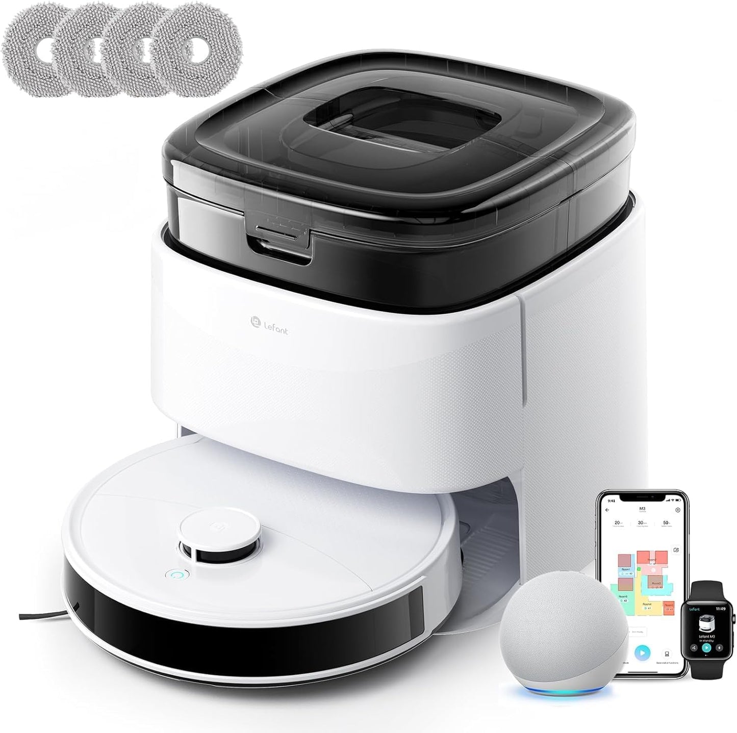 Lefant M3 Robot Vacuum and Mop with 10000Pa Suction Power
