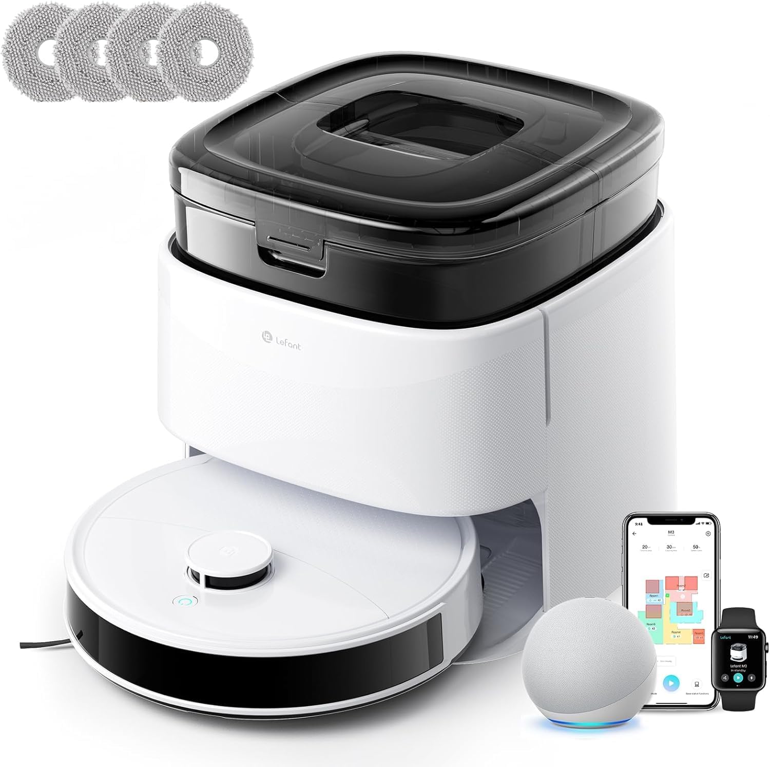 Lefant M3 Robot Vacuum and Mop with 10000Pa Suction Power