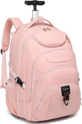 Boavan Rolling Backpack for Women, 17.3 Inch Wheeled Laptop