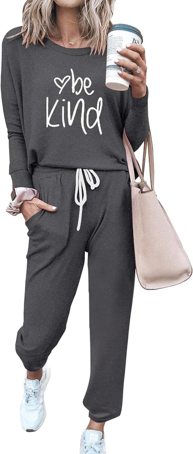 PRETTYGARDEN Women Fall 2 Piece Lounge Outfit for Comfort