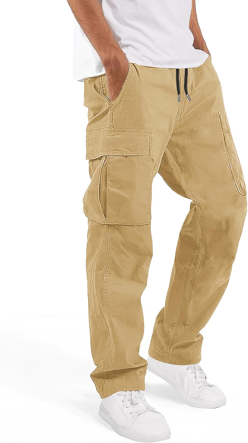 Men's Casual Cargo Pants for Hiking and Workout - 30 to 36 Inseam