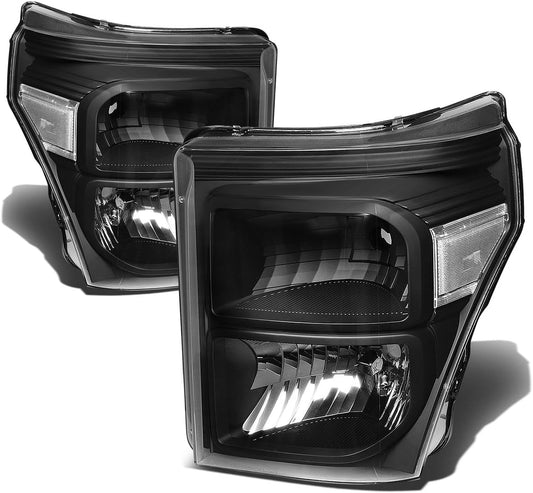 Black Housing Headlights Replacement for 11-16 F-Series Trucks