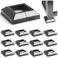 12 pcs 3x3 in Aluminum Deck Post Base Cover for 3x3 in Posts - Black