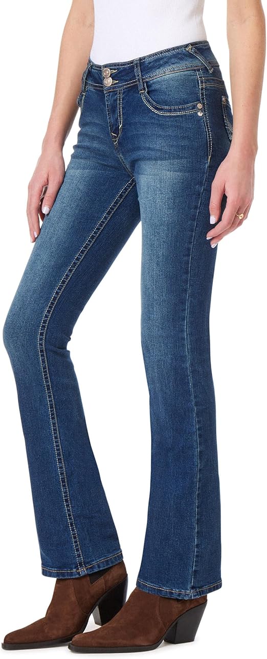 WallFlower Women's Luscious Curvy Bootcut Jeans for Juniors