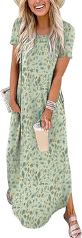 Womens Loose Summer Maxi T Shirt Dress - Soft Thin Stretch Fit