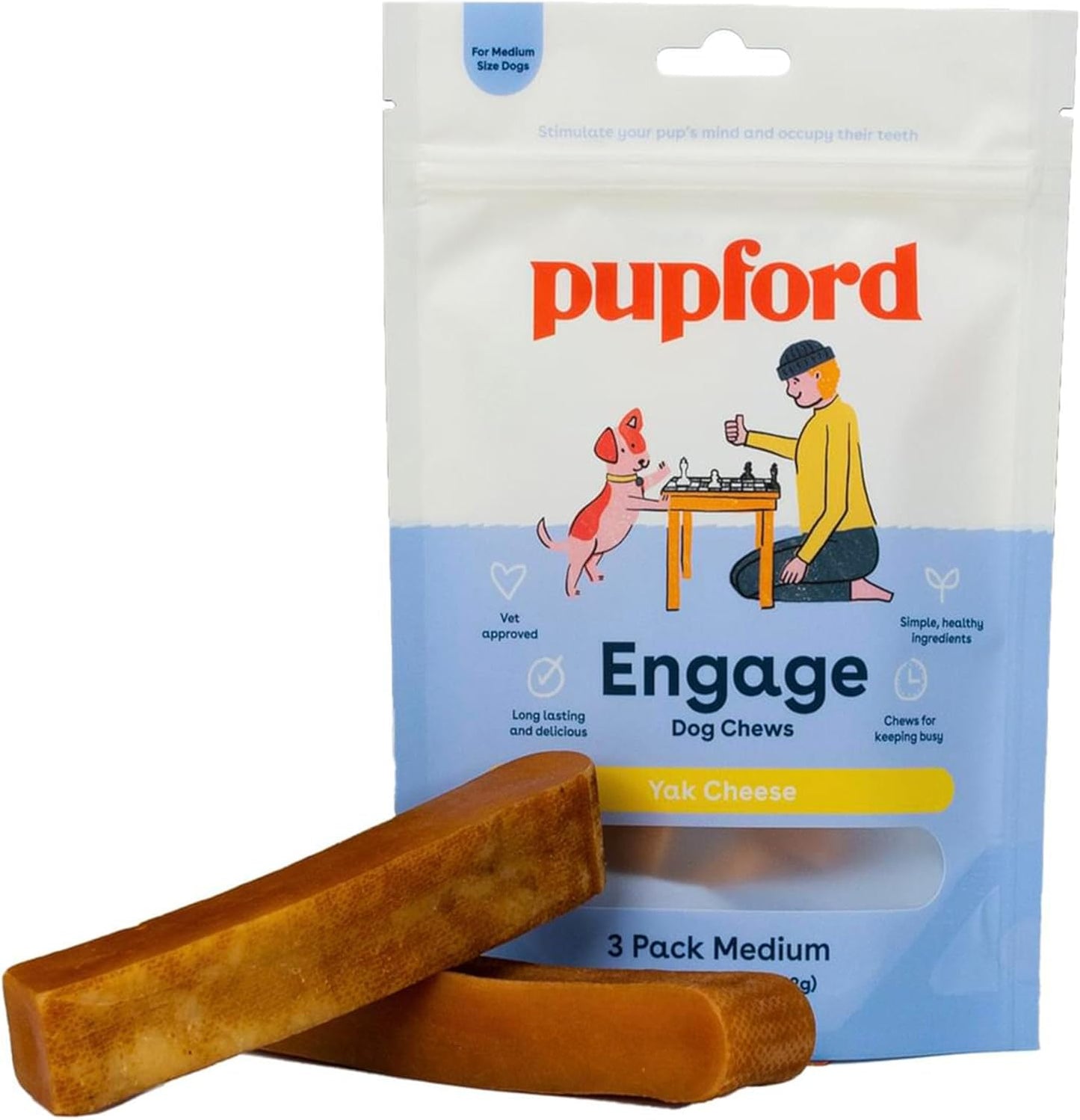 Pupford Yak Cheese Chews | Durable for Aggressive Chewers