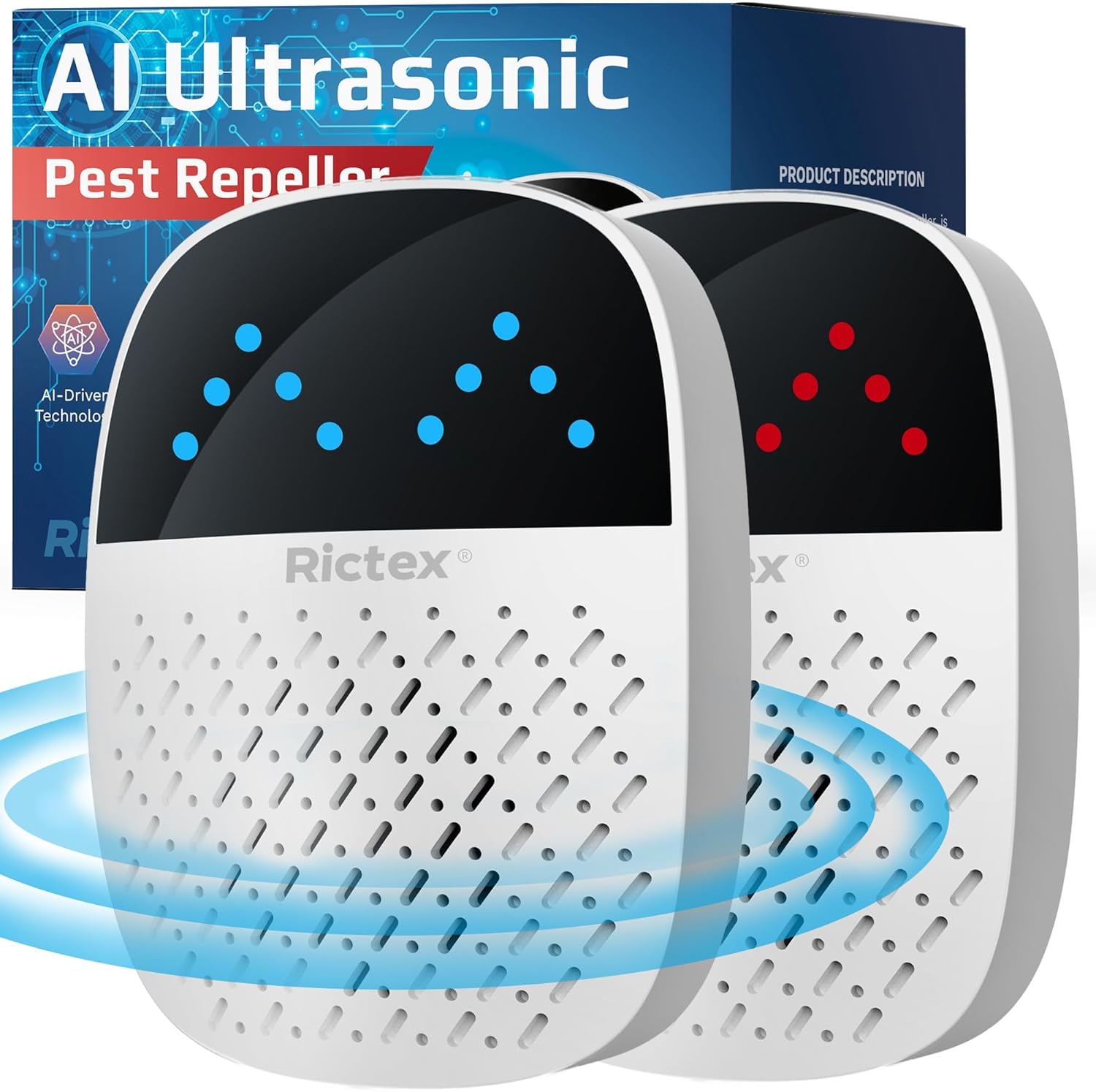 Rictex Ultrasonic Pest Repeller: Rid Home Pests Safely