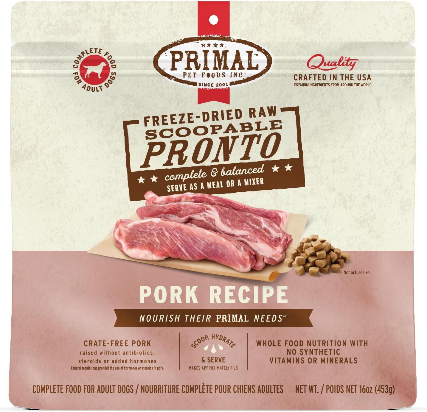 Primal Freeze Dried Dog Food Pronto Mini Nuggets Pork Review