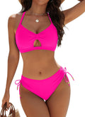 Womens Cheeky String Bikini Set - Curvy Cutout Two Piece Swim