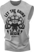 Workout Shirts for Men Let The Gains Begin Gym Shirt - Motivational
