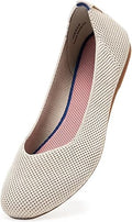 Womens Ballet Flat Knit Dress Shoes - Low Wedge Comfort