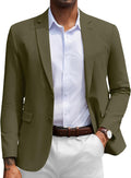 Men's Herringbone Blazer Slim Fit Cotton Sport Coat - Versatile Style