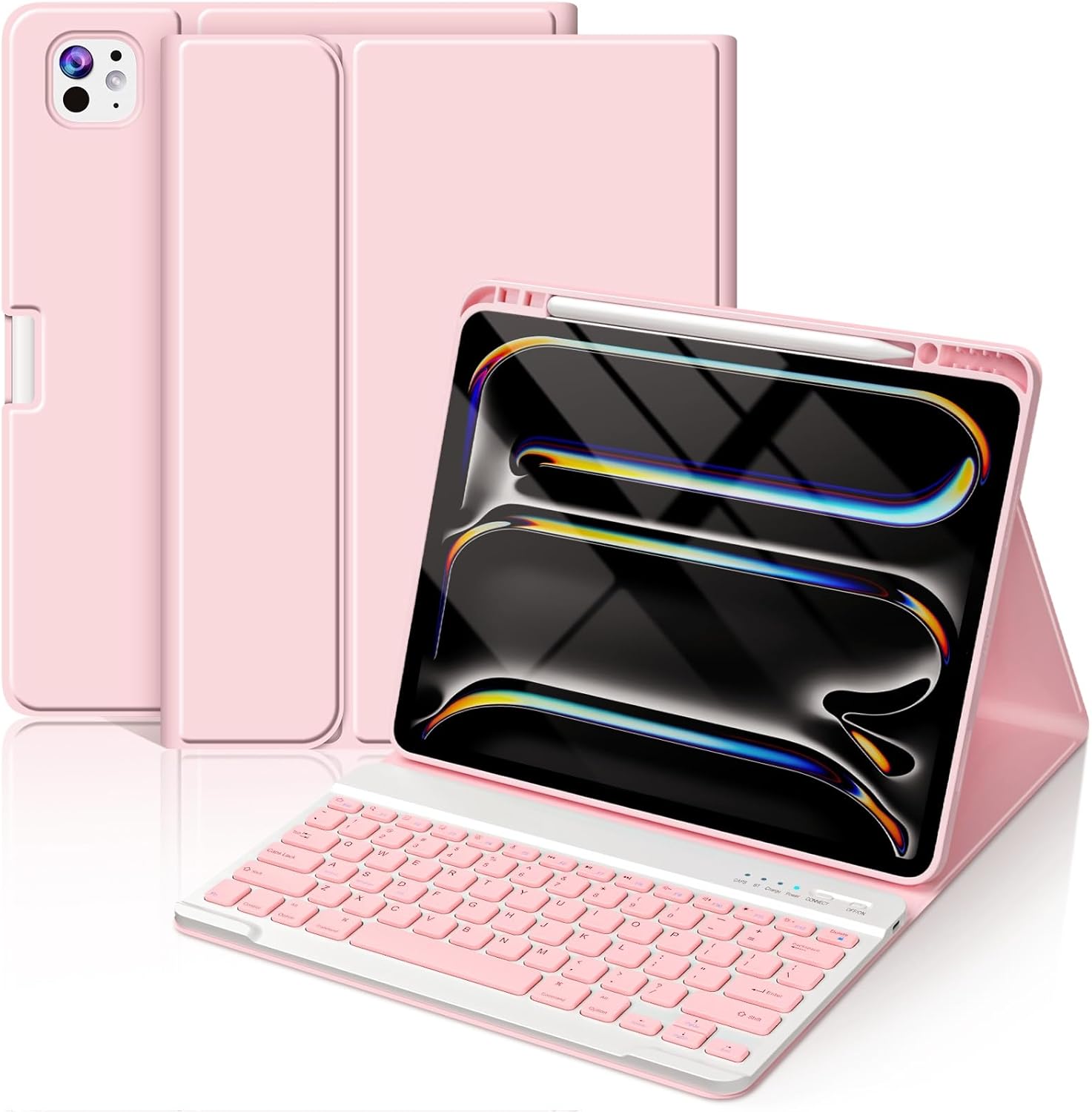 FUWANG Keyboard Case for iPad Pro 13 inch with Colorful Keys