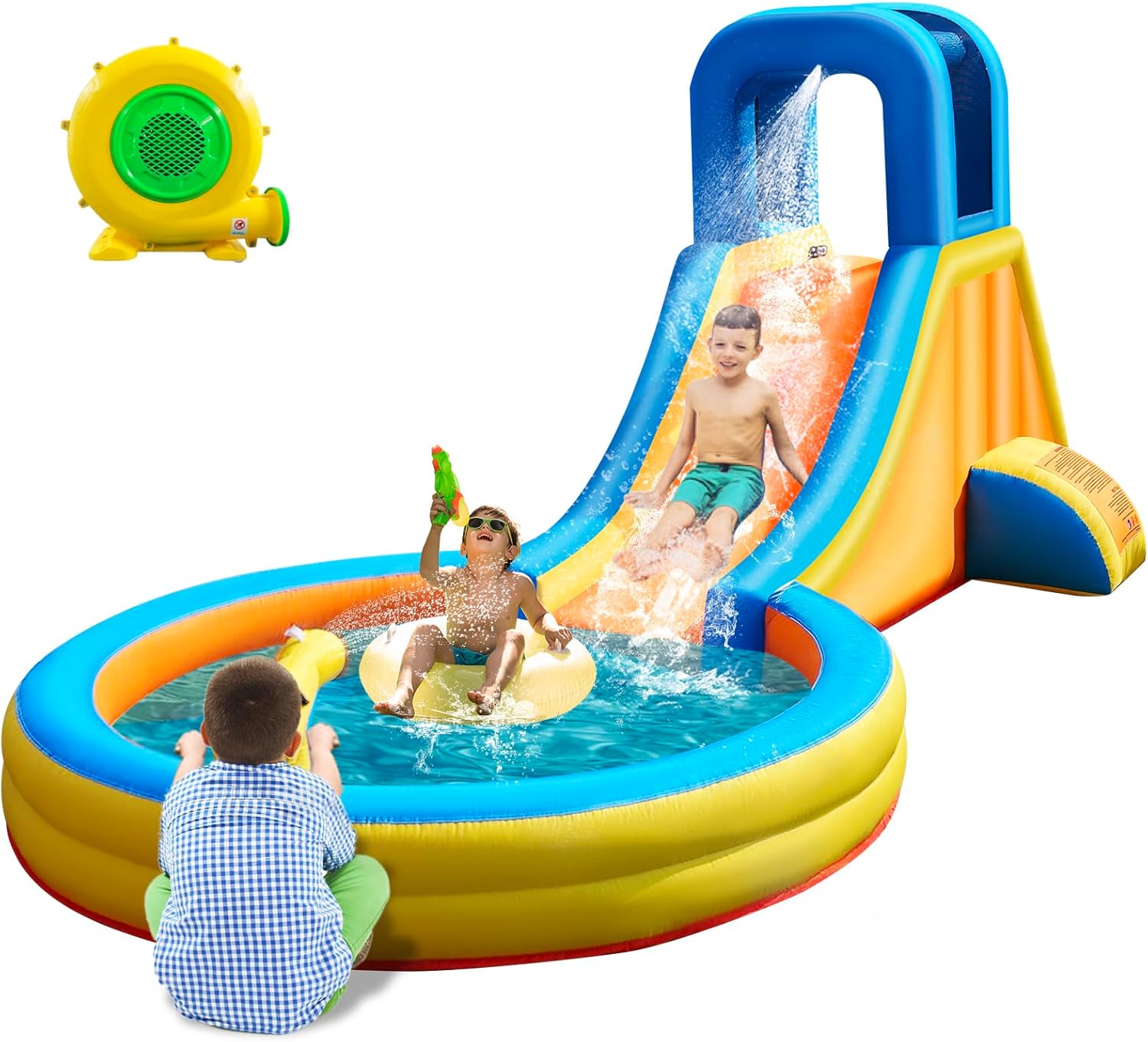 Inflatable Water Slide for Kids - 5-in-1 Backyard Fun
