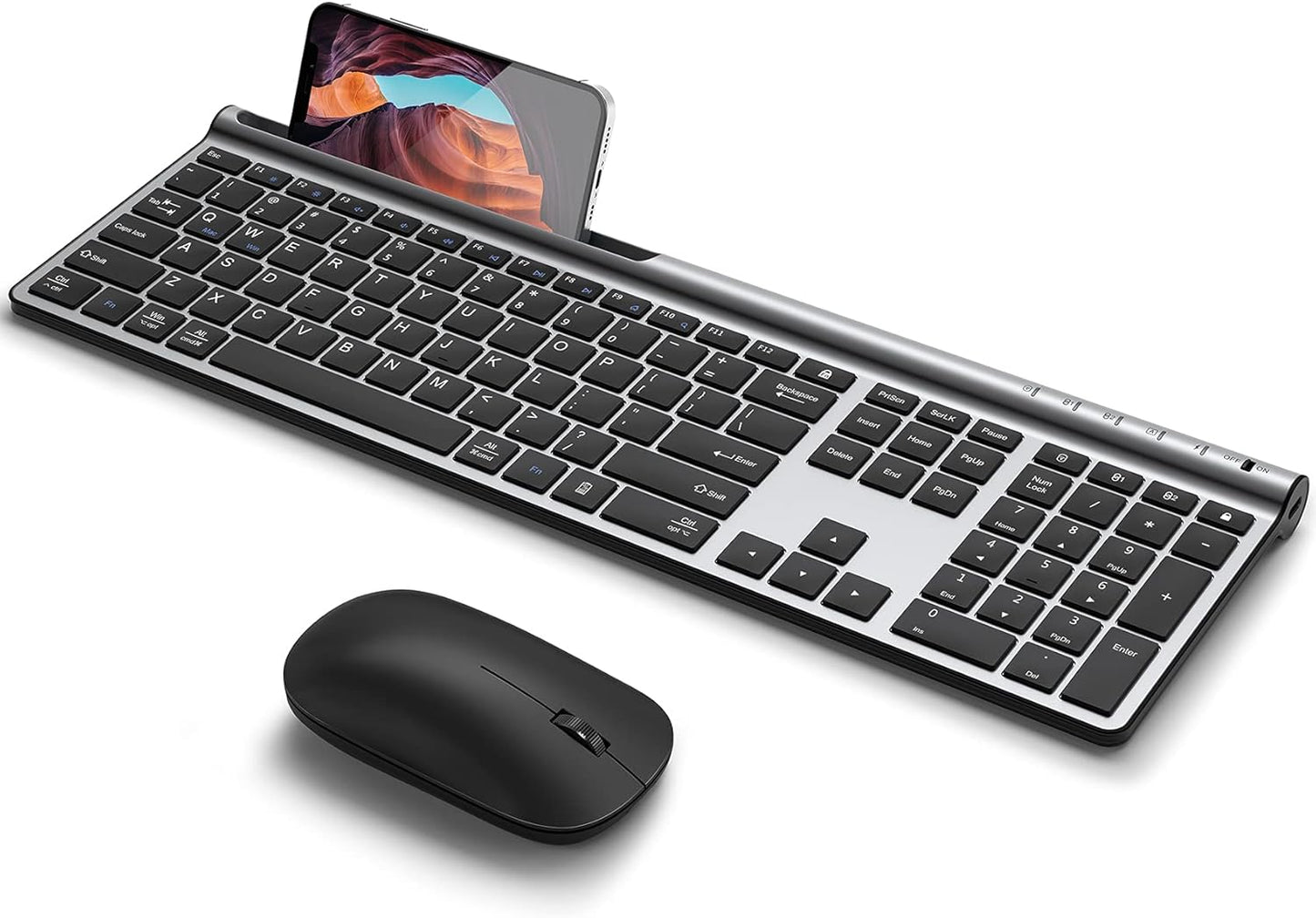 Multi-Device Wireless Keyboard & Mouse Combo by CHESONA