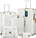 5 Piece Spinner Luggage Set with Cup Holder - Expandable Travel Set