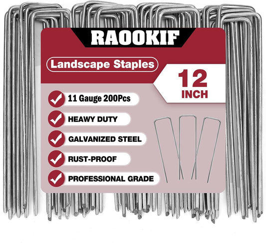 12 Inch Galvanized Garden Landscape Staples for Heavy Duty Use
