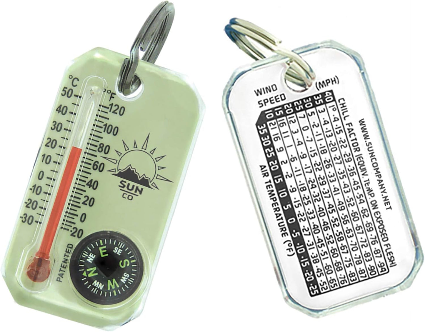 LumaGage Zipper Pull Compass | Glow-in-Dark