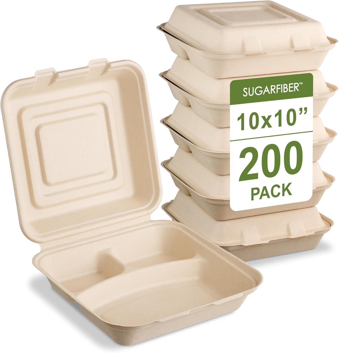 Compostable Clamshell Take Out Food Containers for Eco-Friendly Dining